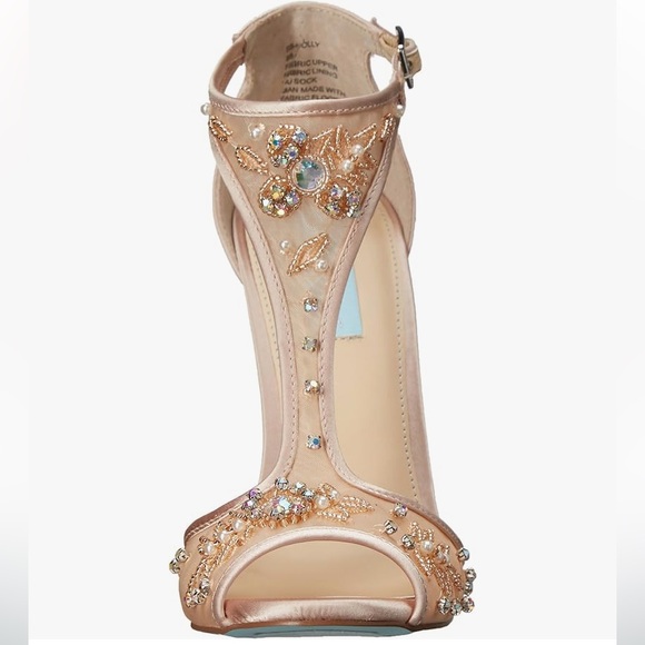 Betsey Johnson Champagne Jeweled Heels - Picture 12 of 12